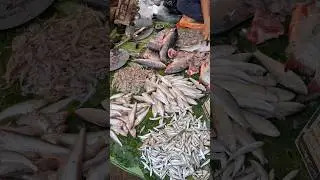 Exploring Village Fish Market 🐟: Great Fish Cuttings Skills ##fishcutting #fishmarket #seafood