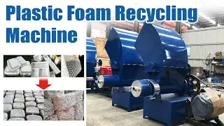 EPS Foam Crusher & Melter Machine | Efficient Foam Recycling Solution#epsfoam #plasticrecycling