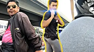 Guy in leggings cycling in Pune *public reaction*