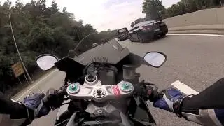 Aprilia RSV4 STOCK vs Nissan GTR STOCK @ Karak ★★★★★
