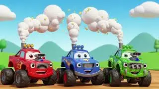 Big Monster Trucks Roll Along