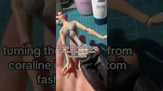 making a custom other mother doll inspired by the movie coraline! #ooak #doll #dollcustomization