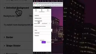 Background Masks and Patterns Widget