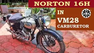 COLD STARTING NORTON 16H WW2 MOTORCYCLE WITH VM28 MIKUNI CARBURETOR