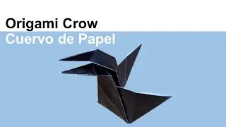 How to Make an Origami Crow 🐦DIY Handmade Home decor Flapping Birds - C&oacute;mo Hacer un Cuervo de Papel