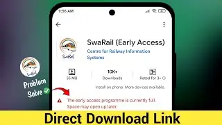 Swarail app download option not showing in play store | Swarail app download kaise kare play store