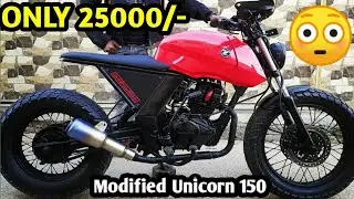 Modified unicorn bike By Avesh Customs and best Modified Honda unicorn in India MotoMahal
