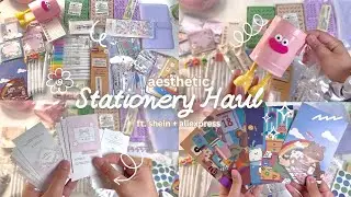 aesthetic stationery haul 2025 🖇💌 ft. shein & aliexpress | cutesy finds, colorful items, desk finds