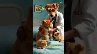 #doctor Billi keep save  Dog || #cat #funny #funnycats #animallife #animals #Ai Abhishekg