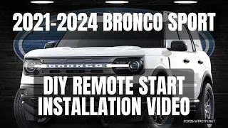 2021-2024 Ford Bronco Sport DIY Remote Start Installation Kits