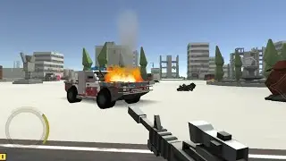 BLOCKAPOLYPSE Zombie Shooter - Haunted by the Police Car | Who's behind the wheel | Apk Mod Gameplay