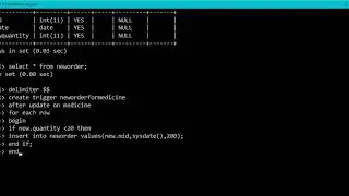Trigger in MySQL