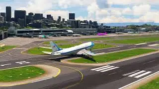 Unbelievable! B747 American Airlines seconds Landing At Santos Dumont Airport