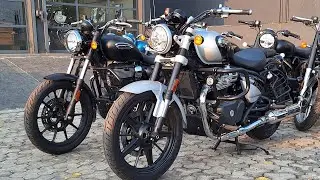SUPER Meteor 650 vs Meteor 350 ❤️❤️ #royalenfield #supermeteor650 #meteor350 #viral #highlights