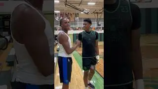 Marcus Jackson showing off the bounce to Mookie Cook&hellip; 🐉👀 #mookiecook #azcompassprep #marcusjackson