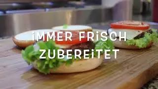 Burger-Biss in Stade