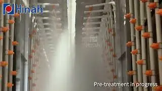 Powder coating system spray wash pretreatment in progress #powdercoating #hanna #machine #hinah