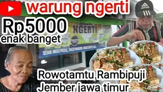 Warung ngerti jual nasi pecel murah banget#kulinerndeso#kulinerjember#indonesiastretfood