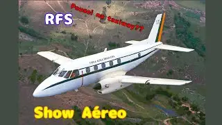 Show A&eacute;reo com  O EMB-110(Saab-340) no RFS (pousei na taxiway???) 
