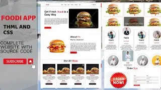 How to Create A Foodi Website Design Using | HTML & CSS | Complete Buger King Website for Beginners