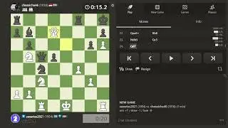 1 min chess game #chess #chessgame #chesscom #1minutechess #fastchess #bulletchess
