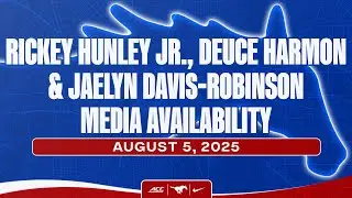 SMU Football: Coach Rickey Hunley Jr. Deuce Harmon & Jaelyn Davis-Robinson Media Availability 8-5-25