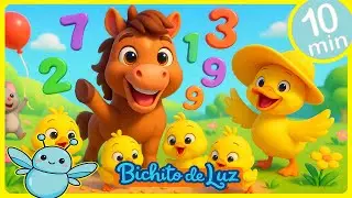 &iexcl;El Caballo nos ense&ntilde;a a contar 🐴 + COMPILADO Canciones! | Canciones Infantiles | Bichito de Luz