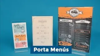 Porta men&uacute;s y porta folletos de acr&iacute;lico personalizable