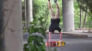 Handstand Rail Flip - Dan Garb Freestyle Skateboarding