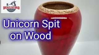Applying Unicorn Spit Stain on a  Wood Turning