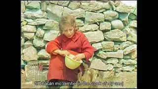 Ireland, 1929: Girl sings &ldquo;Sail &Oacute;g Rua&rdquo; (&ldquo;Red-Haired Sally&rdquo;) as Gaeilge/in Irish while feeding ducks