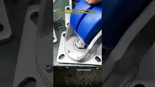 Ultra heavy duty casters 4inch blue MC nylon double wheel swivel caster  #casters #casterwheel