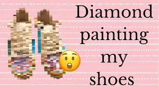 diamond painting my shoes
