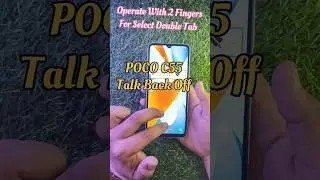 How To Off TalkBack From POCO C55 ⚡ POCO Mobile Double Tab Screen Bandh Kaise Kare 🔥🔥 #shorts #viral