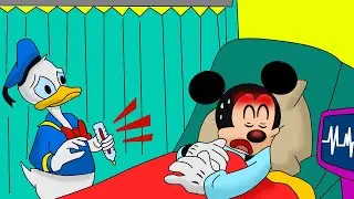 Mickey Mouse Clubhouse Sick Fever Checked Donald | Mickey Fanmade Coloring Story