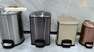 Foot pedal bin with different size different color