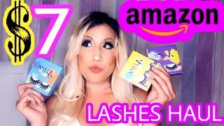 Amazon Alice FAUX Minx lashes| $7 lashes ,try on tutorial
