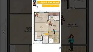 30x37 Feet 2BHK Builder Floor Plan #houseplan #floorplan #buildersanddevelopers