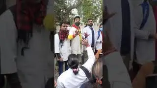 cho staff strike lko front of nhm office... fight for right...
