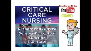 Critical Care: Response to Altered Sensory and Perceptual Function Part 1 of 2