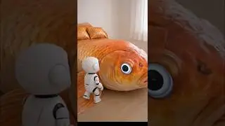 ||Mother fish keeps place to sleep of this baby robotic&hearts;️|| #shortsfeed #anime #border2trailer
