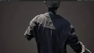 High res cloth materials on scan-based jacket in Unreal 5