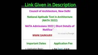 NATA Admission PHASE I Download Admit card 2022 #shorts #updatepointviasp #nataexam