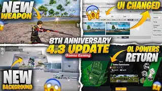 PUBG Mobile 8th Anniversary | 4.3 Update Is Here | New UI & Background | Old Powers Return  