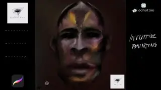 Intuitive portrait painting on procreate | #shorts #schattae #processvideo #abstractart