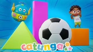 Learn Shapes with Soccer ⚽ | Nursery Rhymes & Kids Songs | Catunga Kids