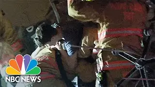 See Firefighters Rescue Boy From Collapsed Condo Building Near Miami Beach