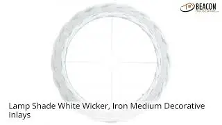 Lamp Shade White Wicker Iron Medium Decorative Inlays