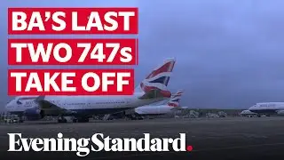 BA's last two Heathrow-based Boeing 747 planes take off for final flights from Heathrow