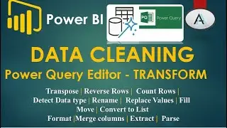 Power BI  #11 - Data Cleaning | Transform Data in Power BI (Text & Any Column) | Power Query Editor